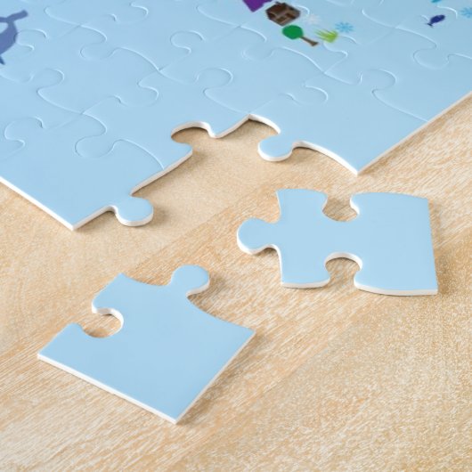 dierkaart van de wereld legpuzzel (Zijkant)