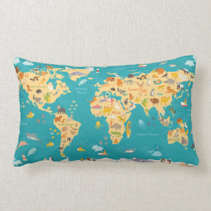 dierkaart van de wereld voor kinderen kussen