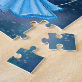 Dierkanker Godin Illustratie met Maan Legpuzzel (Zijkant)