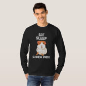Dierkleding Eat Sleep Guinee Varkens T-shirt (Voorkant volledig)