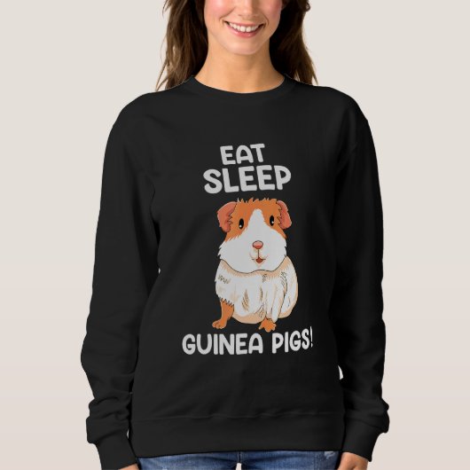 Dierkleding Eat Sleep Guinee Varkens Trui (Voorkant)