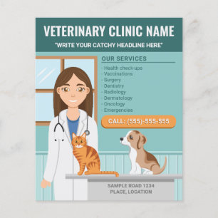 Dierkliniek Veterinaire Dienstverlening Dierenziek Flyer