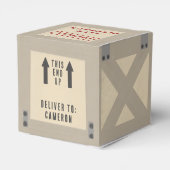 Dierkrat Dinosaur Prehistorische verjaardag Bedankdoosjes (Achterkant)