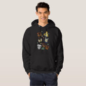 Dierkruising Groep Big Face Poster Hoodie (Voorkant volledig)