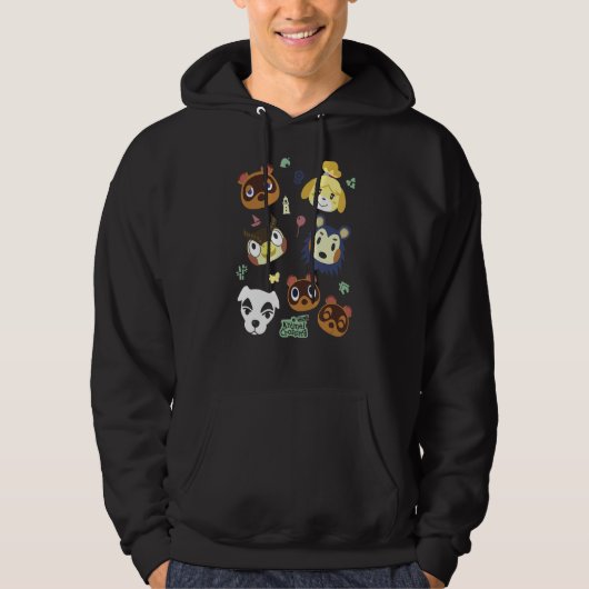 Dierkruising Groep Big Face Poster Hoodie (Voorkant)