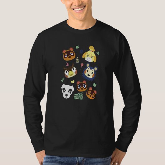 Dierkruising Groep Big Face Poster T-shirt (Voorkant)