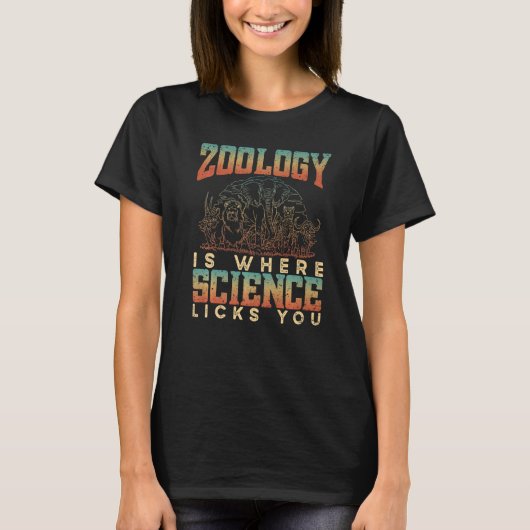 Dierkunde is waar de wetenschap je dieren wetensch t-shirt (Voorkant)