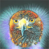 DierKunst_Vogel_005 Sticker (Voorkant)