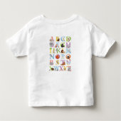 Dierlijk ABC-kinderT-shirt (blauwe versie) Kinder Shirts (Achterkant)