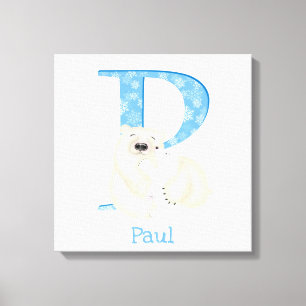 Dierlijk ABC P is bestemd voor het drukken van poo Canvas Afdruk