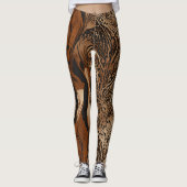 Dierlijk Abstract patroonontwerp 4 Leggings (Voorkant)