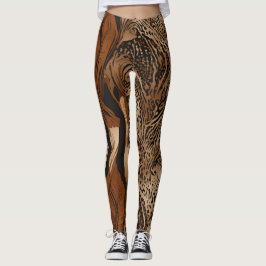 Dierlijk Abstract patroonontwerp 4 Leggings