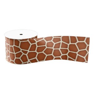 Dierlijk afdrukken, Giraffe in de schaduw van kope Grosgrain Lint