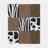 Dierlijk afdrukmedium fleece deken (Voorkant)