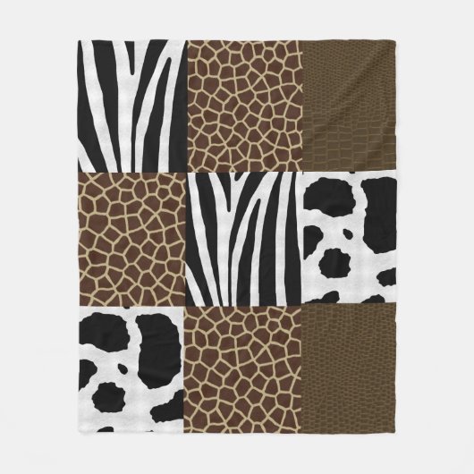 Dierlijk afdrukmedium fleece deken (Voorkant)