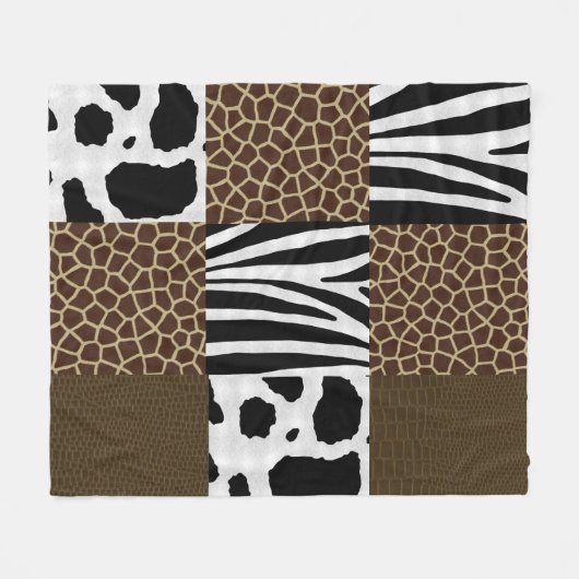 Dierlijk afdrukmedium fleece deken (Voorkant (Horizontaal))