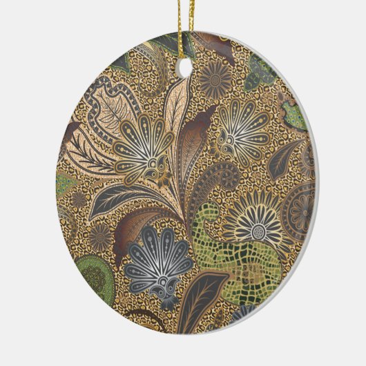 Dierlijk afdrukpatroon keramisch ornament (Links)