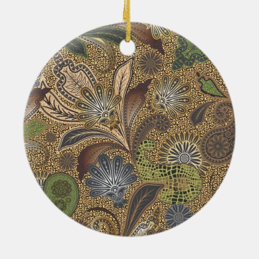 Dierlijk afdrukpatroon keramisch ornament (Achterkant)