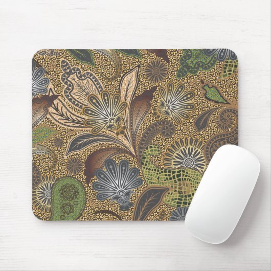 Dierlijk afdrukpatroon muismat (Met muis)