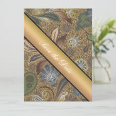 Dierlijk afdrukpatroon save the date (Staand voorkant)