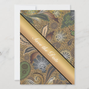 Dierlijk afdrukpatroon save the date