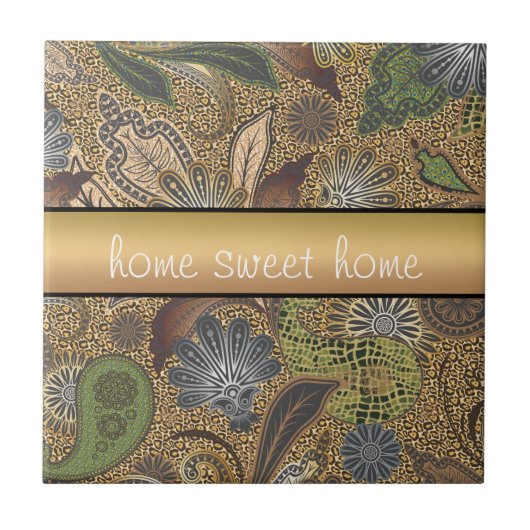 Dierlijk afdrukpatroon tegeltje (Voorkant)