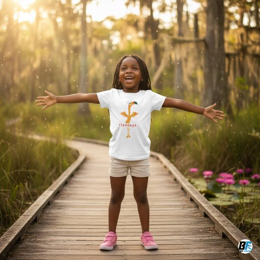 Dierlijk alfabet F voor Flamingo