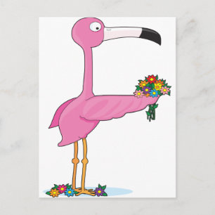 Dierlijk alfabet Flamingo Briefkaart