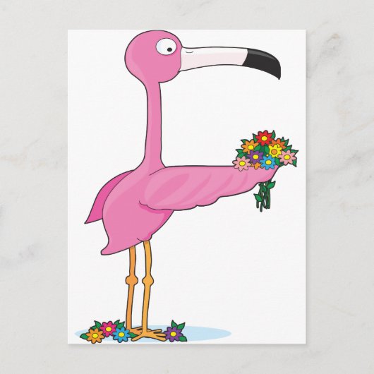 Dierlijk alfabet Flamingo Briefkaart (Voorkant)