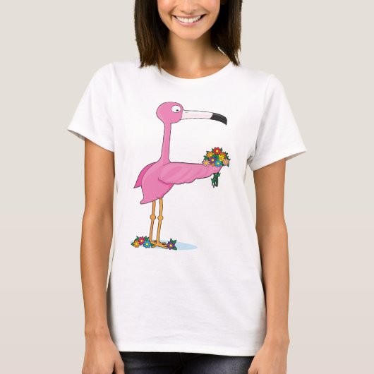 Dierlijk alfabet Flamingo T-shirt (Voorkant)
