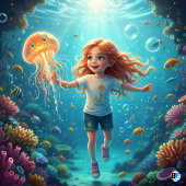 Dierlijk alfabet J voor kwallen