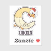 Dierlijk alfabet letter - C (Kip) Sticker (Vel)
