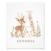 Dierlijk alfabet letter een Kinder naam Poster (Voorkant)