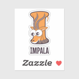 Dierlijk alfabet letter - I Sticker