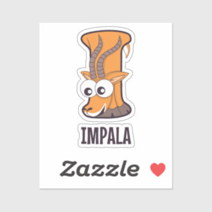Dierlijk alfabet letter - I Sticker