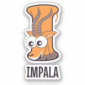 Dierlijk alfabet letter - I Sticker (Voorkant)