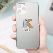 Dierlijk alfabet letter - K (Koala) Sticker (Telefoon)