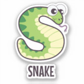 Dierlijk alfabet letter - S (slang) Sticker (Voorkant)