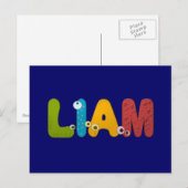 dierlijk alfabet liam briefkaart (Voorkant / Achterkant)