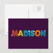 dierlijk alfabet Madison Briefkaart (Voorkant / Achterkant)