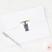 Dierlijk alfabet Toucan Ronde Sticker (Envelop)