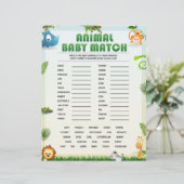 Dierlijk Baby-Baby shower-spel [Dierthema] Briefhoofd (Staand voorkant)