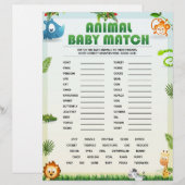 Dierlijk Baby-Baby shower-spel [Dierthema] Briefhoofd (Voorkant / Achterkant)