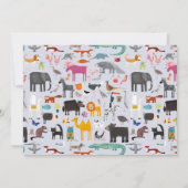 Dierlijk Baby shower Kaart (Achterkant)