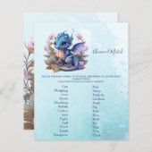 Dierlijk Baby shower spel (Voorkant / Achterkant)