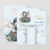 Dierlijk Baby shower spel (Voorkant / Achterkant)