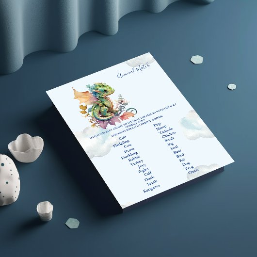 Dierlijk Baby shower spel