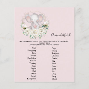 Dierlijk Baby shower spel