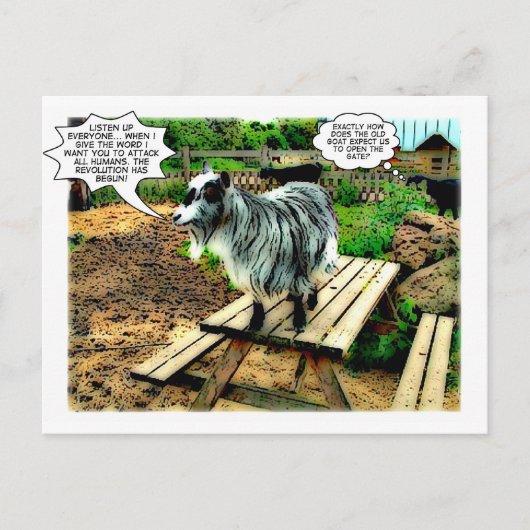 Dierlijk Boerderij: De revolutie begint! | Comboek Briefkaart (Voorkant)