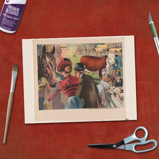  dierlijk Boerderij Ephemera Tissuepapier